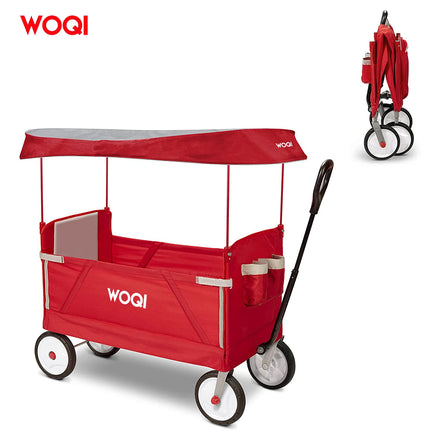 WOQI Customized Sturdy Steel Frame Outdoor Foldable Camping Wagon for Picnic Beach Garden