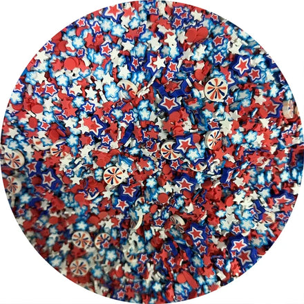 Blue Polymer Clay Slices Fireworks Stars Mixed Soft Clay Sprinkles Diy Slime Nail Art Filler Accessories