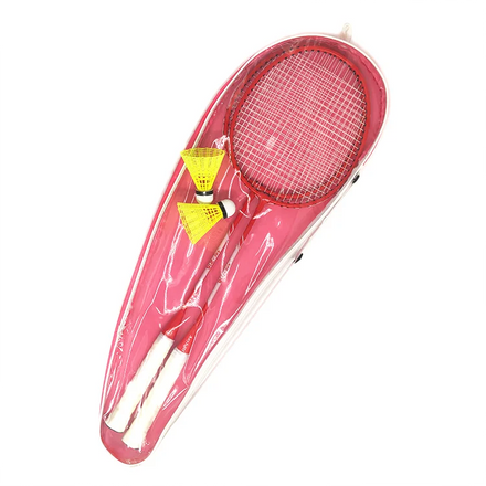 Wholesale Cheap Price Iron Badminton Rackets Custom Badminton Racquet 1 Pair with 3 Hybrid Shuttlecock PVC Woven Bag for Outdoor