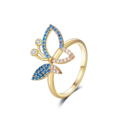 Newest Design Hollow Butterfly Anti-Anxiety Spinner Fidget Ring