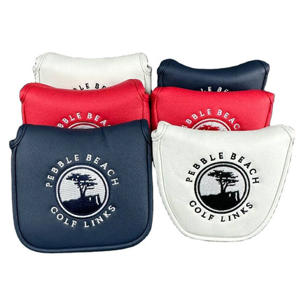 Golf Putter Cover PU Leather Small Tree Pattern with Magnetic Closed Golf Putter Head Cover