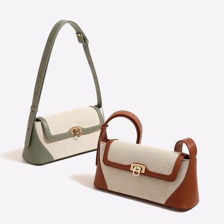 New Luxury Designer Handbag Tote Bags Lady Satchel Handbag PU Canvas Hand Bags for Girls Women Hidden Underarm Shoulder Bag