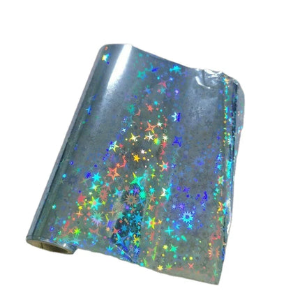Bonedry DIY Holographic Bait Foil Roll 8CM*120M Blue Polka Dot Gold Metallic PET for Fishing Application