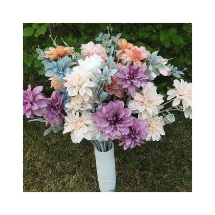Sleeping Beauty Dahlia Cheap Wholesale Artificial Flowers Dekoration