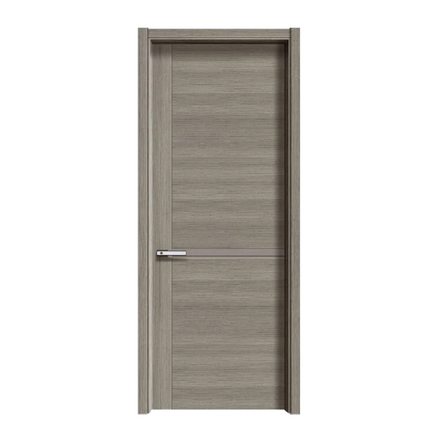 HDF Molded Door Skin Turkey Polish for Walnut Design Waterproof Bedroom Single Wooden Doors for Home with Smart Lock
