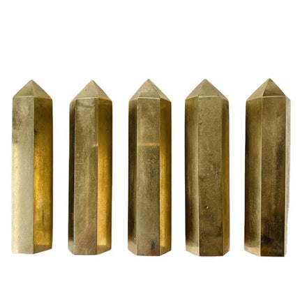 Wholesale Natural Healing Stones Pyrite Obelisk Tower Chalcopyrite Points for Fengshui