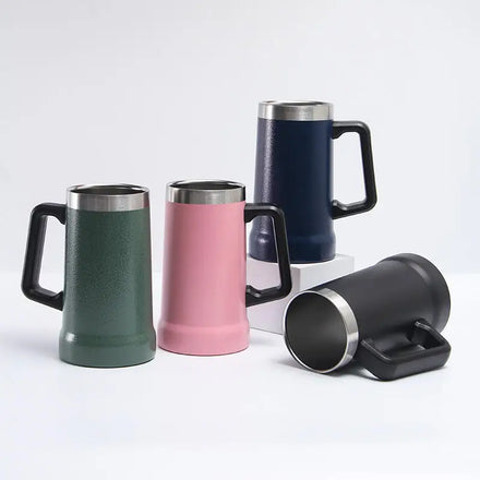 Wholesale Custom Logo 24oz 700ml Sports Tumblers and Mugs304 Stainless Steel Double Wall Tumbler Cup Mug With Handle