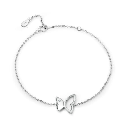 Fashion 925 Sterling Silver Jewelry Handmade Women Custom Butterfly Bracelet