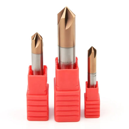 HRC55 Straight Groove 45 60 90 Degree 4-flute CNC Carbide Cutter Tool Chamfer Milling Cutter Chamfering End Mill