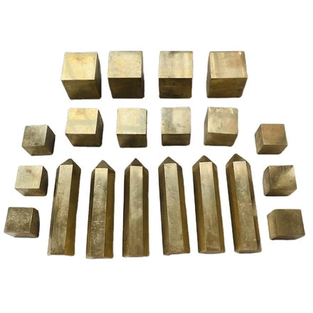 Wholesale Natural Pyrite Mineral Rock Stone Chalcopyrite Cubes and Points for Healing Decoration
