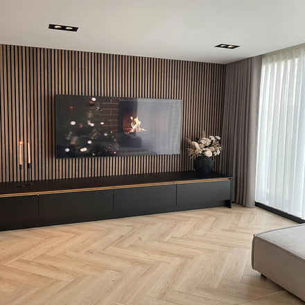 Akupanel Panels Acoustical Fireproof Oak Slat Sound Proofing Wooden Wall Mdf Acoustic Panel