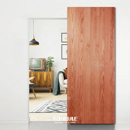 European Simple Design Ghost Sliding Door Solid Wooden Sliding Hidden Ghost Door Flush Room Ghost Door