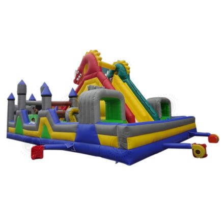 Customized Design Giant Inflatable Theme Park and Obstacle Inflatable Bouncer Obstacle Course Slide for Adults