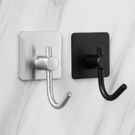 Hot Sale Multipurpose Self-Adhesive Bathroom Wardrobe Bathroom Wall Organisation 304 Stainless Steel Towel Wall Hook