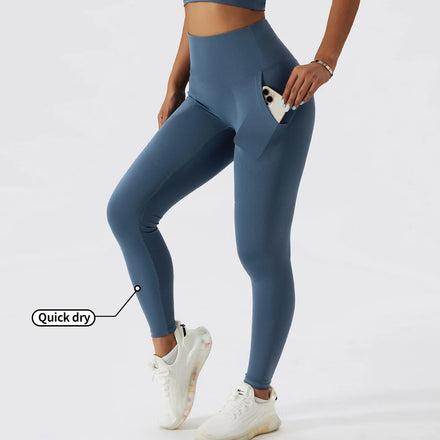 Yoga Leggings Soft Gym Fitness Sets Yoga Leggings Pockets Fitness Tight Women Workout Yoga Leggings