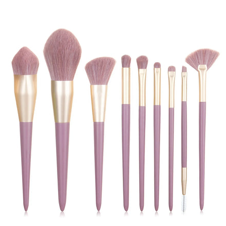 Wholesale Private Label Purple Luxury Vegan Makeup Brush Set Eye Shadow Face Makeup Brushes Set With Bag