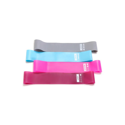 Customized 4-Piece Mini Loop Fitness Bands Set Silicone Stretch Resistance Workout Bands