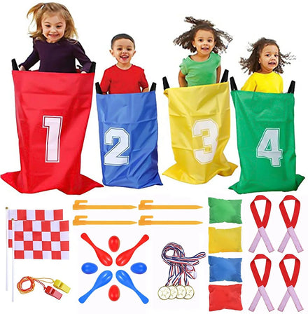 Children's Outdoor Game Combination Soft Plastic Conical Beanbag Ring Throwing Game Set
