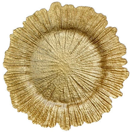 Hot Selling Items Glass Plates Wholesale Gold Glass Charger Plates