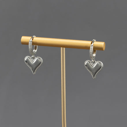 MA78 10pcs/lot Nickel-Free 18K Gold Rhodium Plated Copper Charms 10pcs/lot DIY Jewelry Making Components Heart Pendants