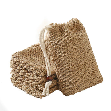 Eco Friendly Natural Cotton Custom logo Label Sisal Soap Saver Bag Hemp Biodegradable Loofah Soap Mesh Net Bag