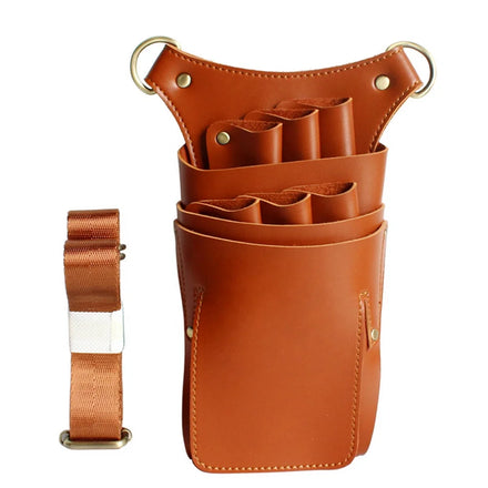 Classic Leather Salon Barber Hairdressing Scissors Holster Waist Bag Scissor Pouch Durable Multi-Functional for Salon