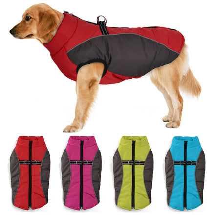Dog Puppy Waterproof Warm Winter Coat Raincoat Pet Vest Reflective Padded Fleece Jacket Outdoor Clothes