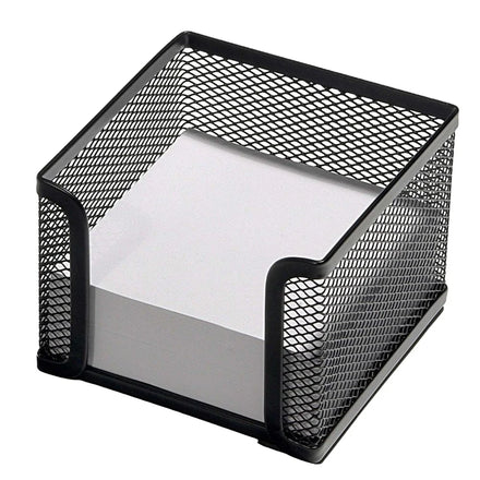 Metal Note Box Office Business Metal Mesh Sticky Note Box Desk Shelf Card Holder Case Stand Organizer