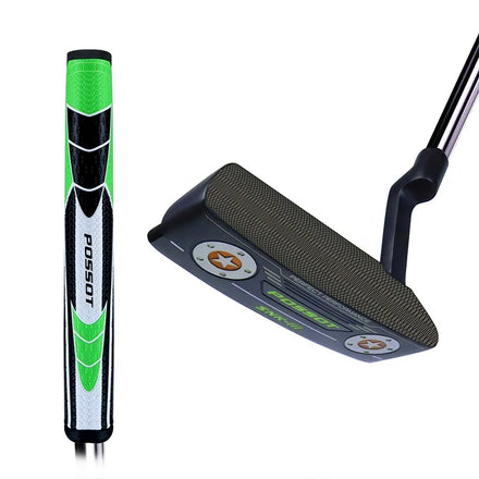 Unisex Right Handed Black Stainless Steel Shaft R Flex PU Grip Golf Putter by Possot Model P-P-81014-27