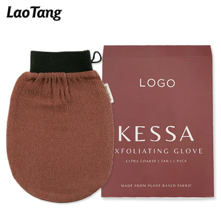 Custom Package Viscose Morocco Body Scrub Kessa Mitt Glove Exfoliate Bath Exfoliating Gloves