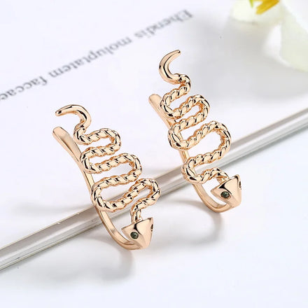 Popular Brands Cubic Zirconia Cuff Earrings 18K Gold Plated Huggie Vintage Big Designer Earrings for Women