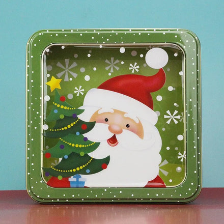 Factory Sell Square Empty Hot Selling Christmas Candy Gift Ornament Tin Box