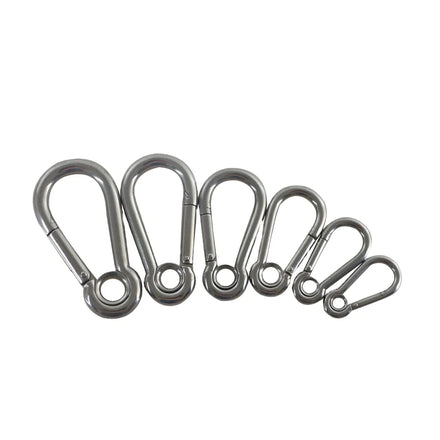 Rigging Hardware Snap Hook with Ring for Climbing Stainless Steel Carabiner Hook