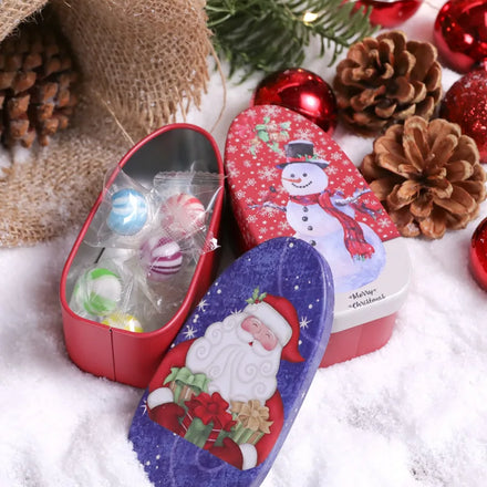 Wholesale Mini Iron Tin Metal Cans Christmas Decorations Gift Aluminum Box for Cookies and Candy Holiday Holiday Box