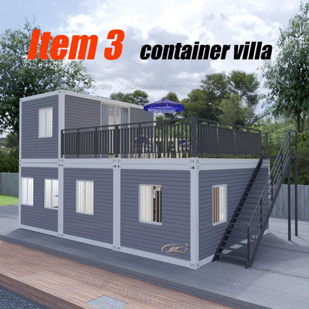 4 Bedroom Steel Container Villa Modern Design Detachable Modular Home Economical Ready-Made Portable Living Space