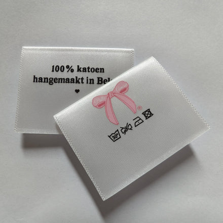 YH-BL-P0004 Factory Direct Supply Custom Printed Logo Clothes Brand Labels Clothing Tags Satin Care Ribbon Garment Labels Tags