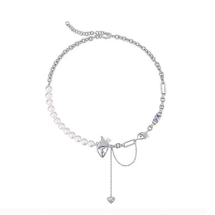 Heart Pendant Animal Fish Charm Jewelry Shell Pearl Beads Splice Paper Clip Psj Brass Rhodium Plated Amethyst Emerald Necklaces