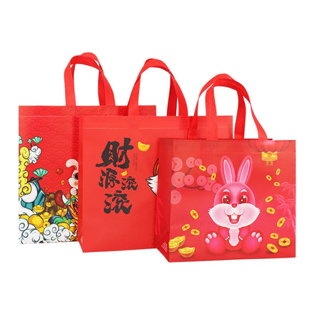 Wholesale Tote Gift Bags for Small Business Animal Pattern Gift Wrapping Printed Non Woven Bag Low Moq Reusable Shopping Bags