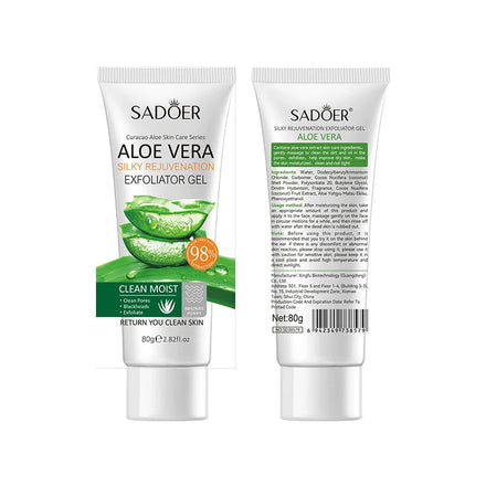 SADOER Wholesale Exfoliating Facial Cleanser Aloe Vera Clear Pore Care Soothing Exfoliating Gel
