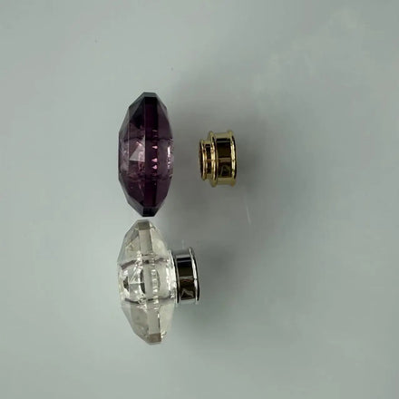 High Quality Custom Design Cosmetic Luxury Metal Fancy Purple Perfume Cap Glass Bottle Cap