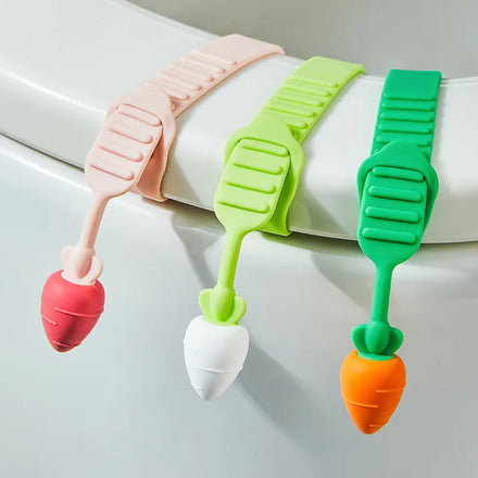 Removable and Adjustable Practical Silicone Toilet Seat Lid Cover Lifter HandleToilet Seat Lifter Set for Bathroom Accessories