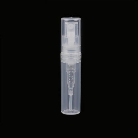 Stock Mini Small 2ml 3ml 4ml 5ml Clear Black White Empty PP Plastic Snap on Decant Perfume Mist Spray Tester Bottles Manufacture