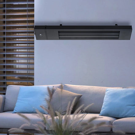 Electric Home Infrared Patio Outdoor Heater With Remote Control Outdoor 1800W Wall Mounted Patio Heater
