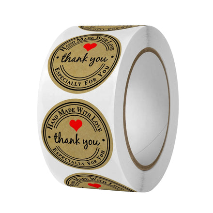 Vi-factory Hot Sell Craft Paper Packaging Label 1inch Thank You Stickers for Supporting My Small Business