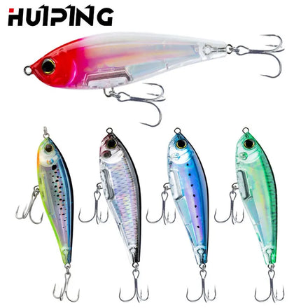 HUIPING 3D TwitchBait 70mm 8g Slow Sinking Pencil Fishing Lures Saltwater Pesca Artificial Baits Fishing Gear