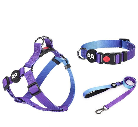 Velvet Harness Vest Wholesale Luxury Dog Leash and Pet Collar Set for Walking