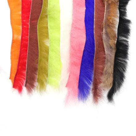 Natural Soft Rabbit Fur Hare Hair Zonker Strips for Fly Tying Material Saltwater Fishing Streamer Flies Making