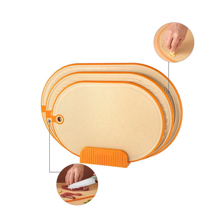 Multifunctional Storage Cutting Board 3pcs Plastic Cutting Board Set Custom Chopping Board for Kitchen Tool