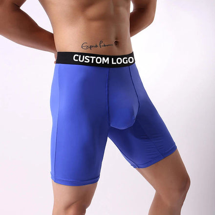 L&J Oem Design Soft Underwear Men Organic Cotton Boxer Briefs Solid Mens Boxer Custom Logo