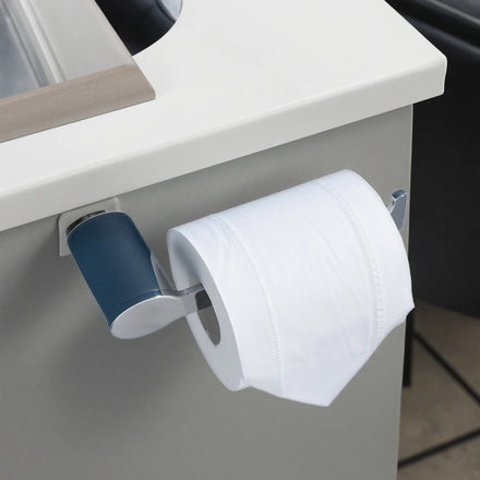 Modern Stainless Steel Wall-Mounted Toilet Paper and Towel Roll Holder for Bathroom for Kitchen Under Cabinet-Gold Accents
